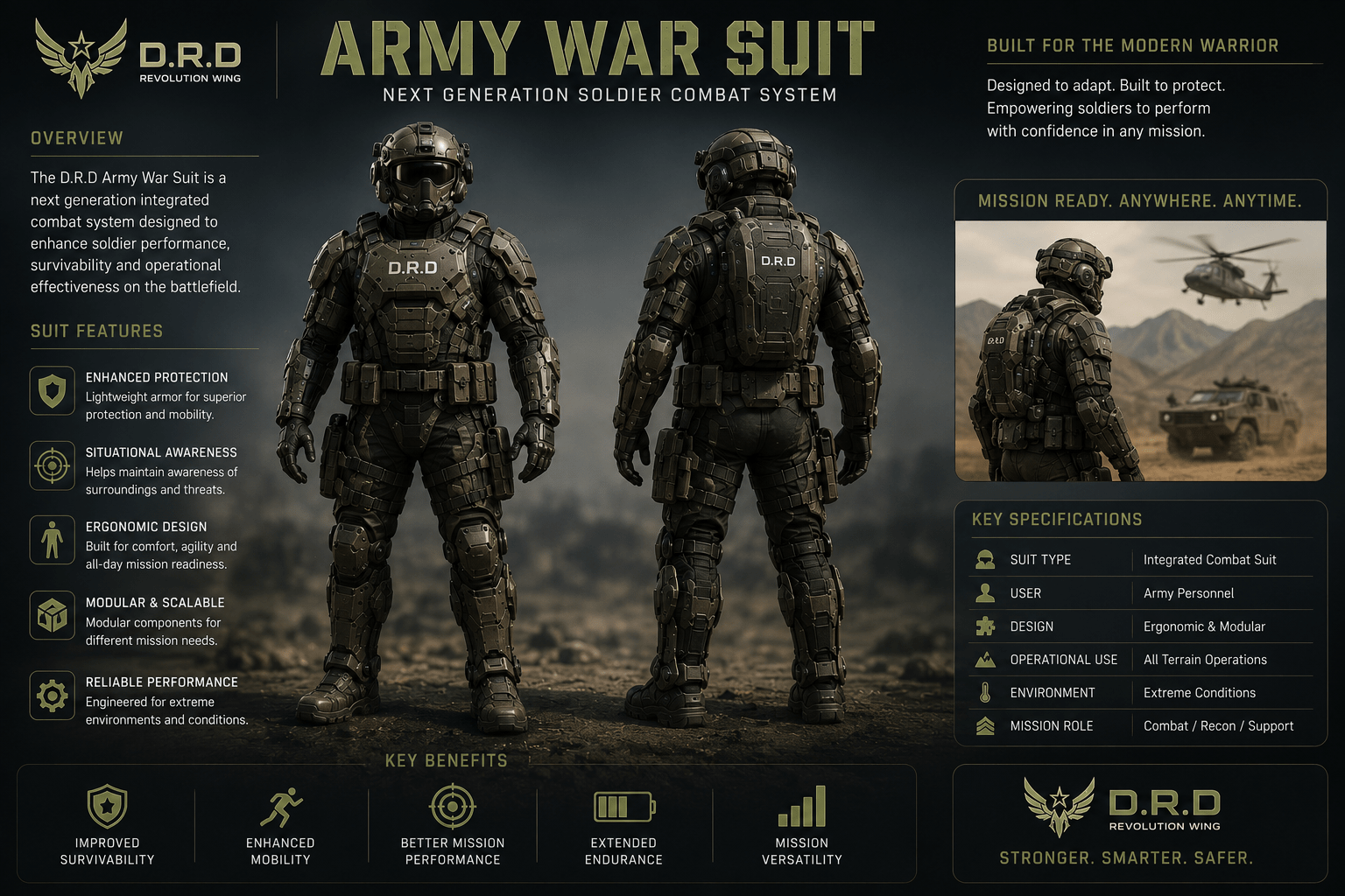 AI Powered Exoskeleton Suit - DRD Guardian Suit by D.R.D Security