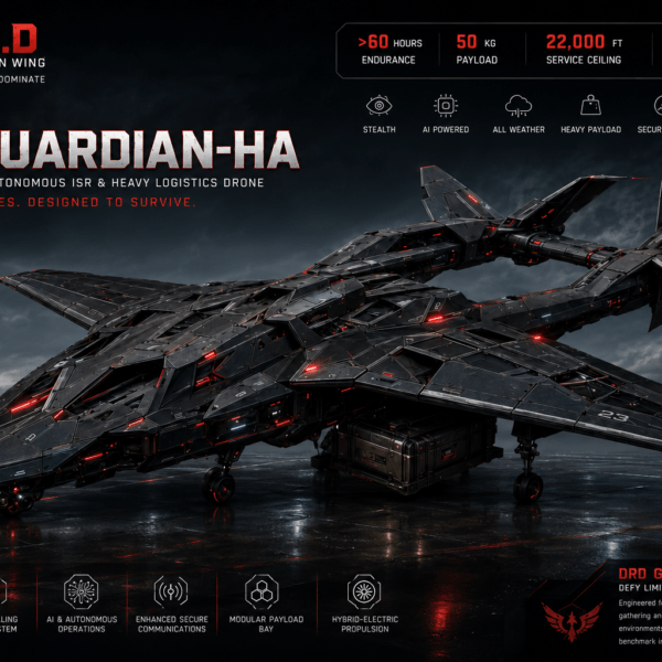 DRD Guardian-HA Autonomous ISR Drone by D.R.D Security